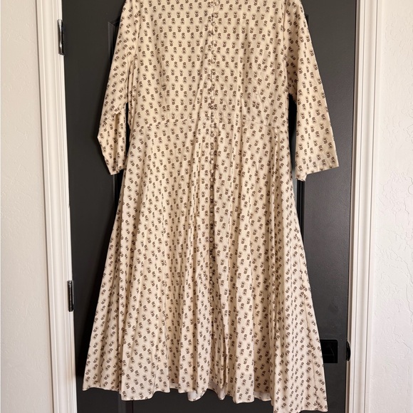 Dainty Jewells Dresses & Skirts - Dainty Jewells Cream Midi Dress with Brown Floral Print
